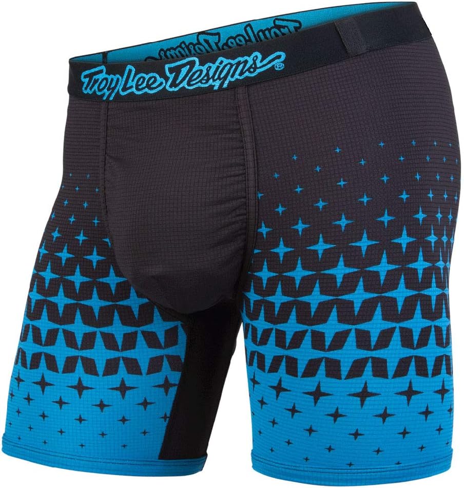 TROY LEE DESIGNS BOXER BRIEF: MEGABURST BLACK/CYAN Men Underwear