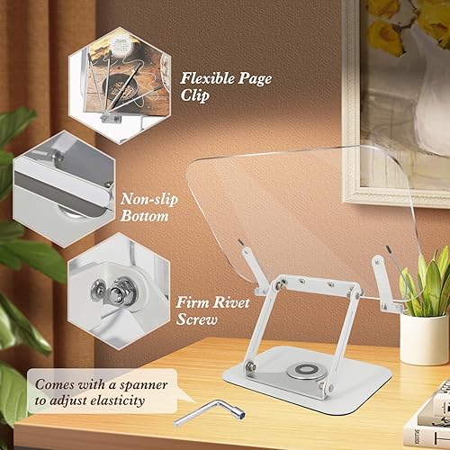 BEAUTRIP Book Stand For Reading, Foldable Book Holder For Desk Hands F - View #8