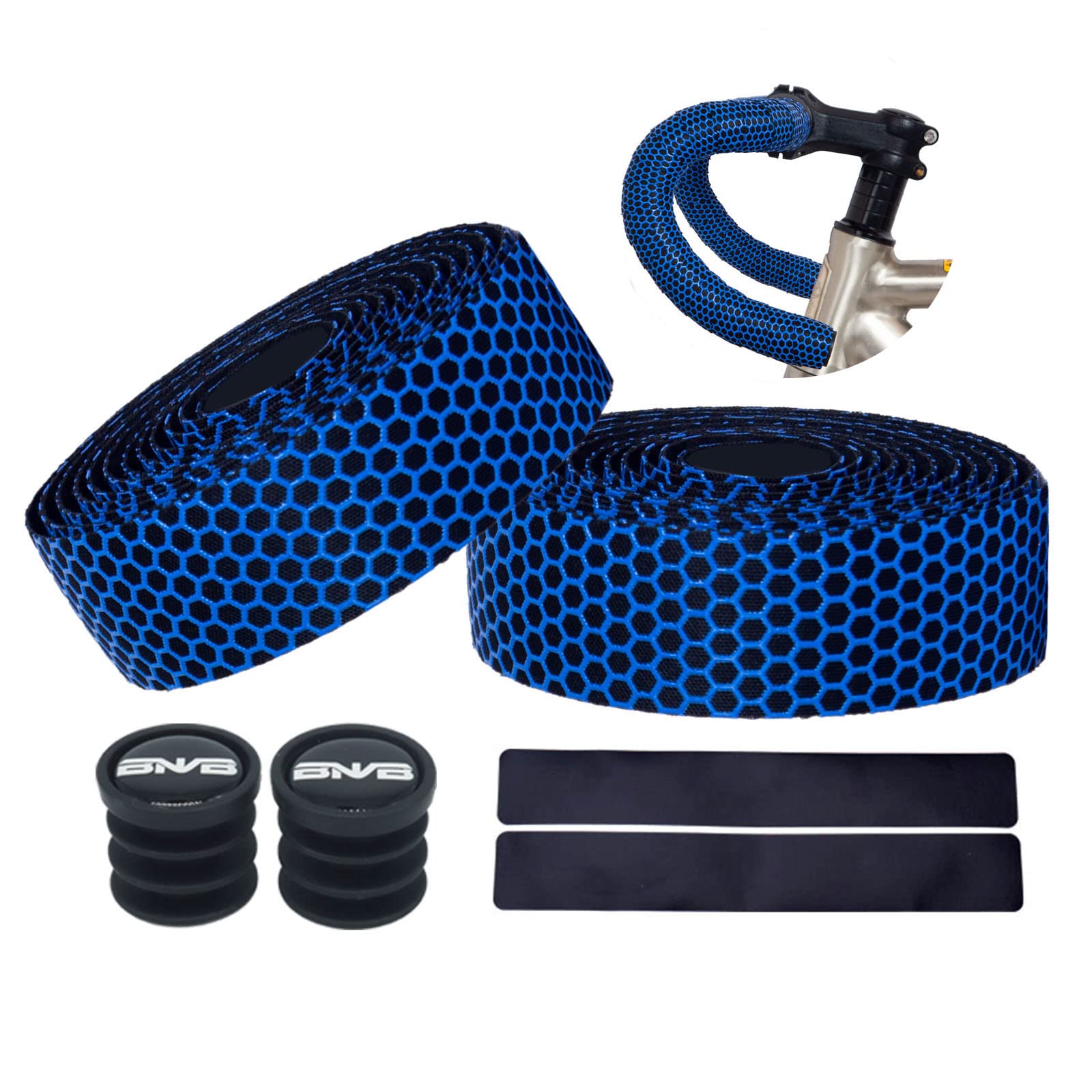 PLATTBK Road Bike Handlebar Tapes Breathable Non-Slip Shock-Absorbent Bicycle Bar Tape,Blue