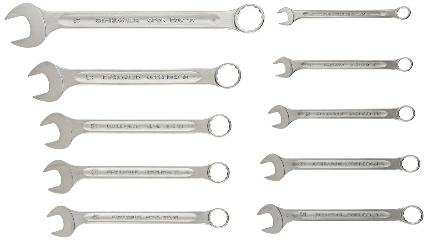 Stahlwille 13 10kt Combination Spanner Set 10 Piece Open End Box End Wrench Set Combination Wrenches Amazon Com Industrial Scientific