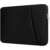 HEDUGO Laptop Sleeve Case with Zipper Accessory Pocket Compatible with 17 inches HP Asus Lenovo Padded Computer Pouch Cover Shockproof Protective for 17” to 17.3” Laptop/Chromebook/Tablet,Black