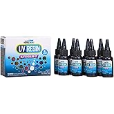 TotalBoat Glitter Colored UV Resin - Fast-Cure UV Resin Kit for Jewelry Making, Charms, Crafts, Casting, and DIY Art Projects - 8 Pre-Tinted Colors, 240g