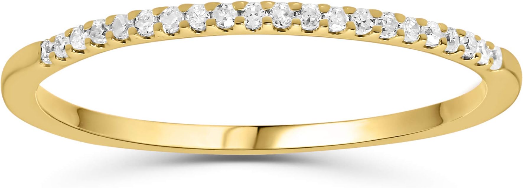 Buy Jewels Solid 10k White Yellow Rose Gold Diamond Half Eternity Ring Women Wedding Anniversary Band G-H Color