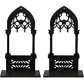 Kichvoe Gothic Candle Holder Decorative Arch Style Candle Stand for Tabletop Vintage Pillar Stand for Home Restaurant Bar and Church Decoration 7.87X4.33X0.62In