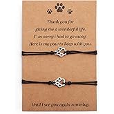 XIHIRCD Cat Dog Memorial Bracelet Gift, Memorial Bracelet for Pet Loss Sympathy Gifts Paw Print Friendship Bracelets for Cat & Dog Lovers