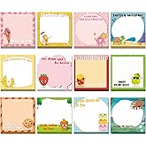 12 Pcs Fun Inspirational Sticky Notes 3 x 3 Inch Motivational Notepads Cute Post Positive Appreciation Sticky Notes Positive Gifts for Teacher Nurse Coworkers Studying Supplies(Cute Style)