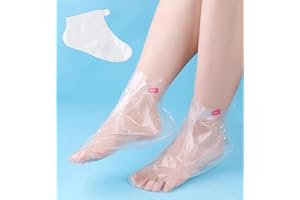 400-Pack Disposable Plastic Foot Covers for Feet – Leak-Proof Paraffin Wax Bath Liners, Moisturizing Socks for Pedicure, Spa,