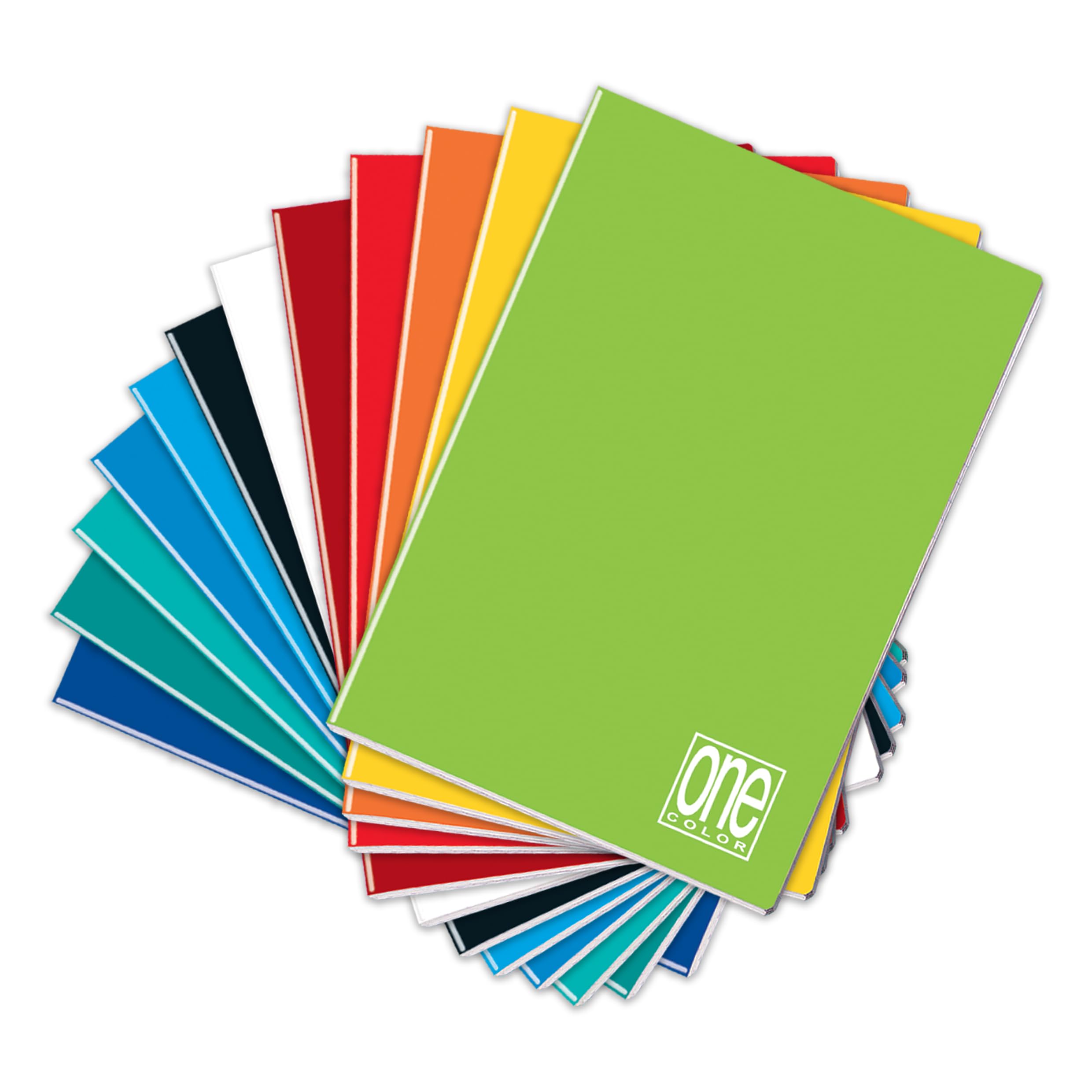 Blasetti One Colour A5 Notebook, Pack of 10, Paper 80 g, Plain Cardboard Cover, Mixed Colours, Line Style 0Q, 5 mm Squares with Margin for 2nd or 3rd Grade