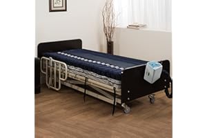 Alternating Pressure Air Mattress with Pump for Hospital Beds - Low Air Loss, Quilted Nylon Cover - 80" x 36" x 8" (Twin) - Prevents Pressure Ulcers and Bed Sores - Oasis by Medacure