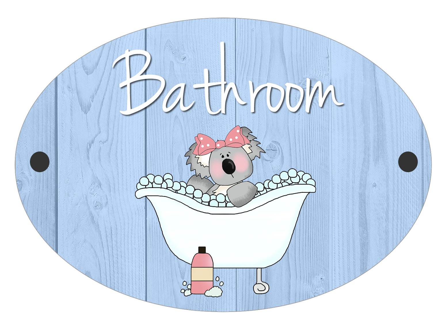 Bathroom Toilet Koala Fun Door Plaque Sign (Bathroom)