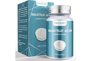 VIKTAIRY Salicylic Acid Powder (4.58 oz/130 g), Ultra Pure Cosmetic Grade Original Ingredients with no Additives, BHA Exfoliant for DIY Cleanser, Toner, Shampoo, Body Wash, Lotion