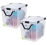 IRIS USA WeatherPro 103 Qt Storage Bins with