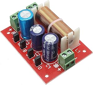400W Adjustable Treble/Bass Frequency Divider Distributor 2-Way Speaker Audio Crossover Filters