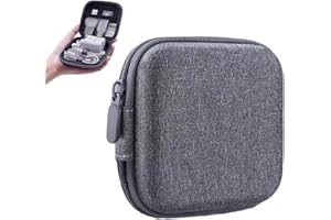 Headphone Bag - Portable with Zipper Compartment Box,Headphone Charging Cable Storage Case - for Phones Memory Cards Batterie