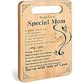 Personalized Cutting Board for Mom - Natural Bamboo Small Cutting Board with Cute Designs | Birthday,Mother's Valentines Day Gifts from Daughter, Son | Eco-Friendly Kitchen Gadget & Cooking Essential