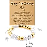 Mwphuy 13th Birthday Gifts for Girls Beaded Bracelet Gift for 13 Year Old Girl Birthday Gifts for Girl Daughter Granddaughter Niece Sister Her Friends Jewelry Bracelet Back to School Graduation Gift