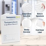 Thermometer World Temperature Log Book Pack of 5 Six Month Records view 3
