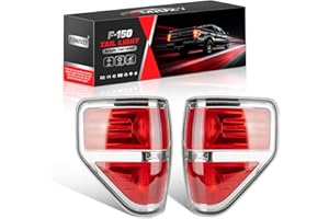 FOMIUZY Tail Lights Assembly Fit Ford F150 F-150 2009 2010 2011 2012 2013 2014 Rear Brake Back Up Cover Taillight Lens Left Driver Right Passenger Replaces BL3Z13404AB BL3Z13405AB(Bulb Included)