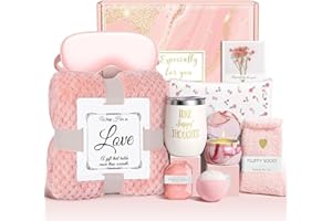Mothers Day Birthday Gifts for Women Self Care Get Well Soon Gifts, Rose Relaxing Spa Gift Basket Thinking of You Care Packag