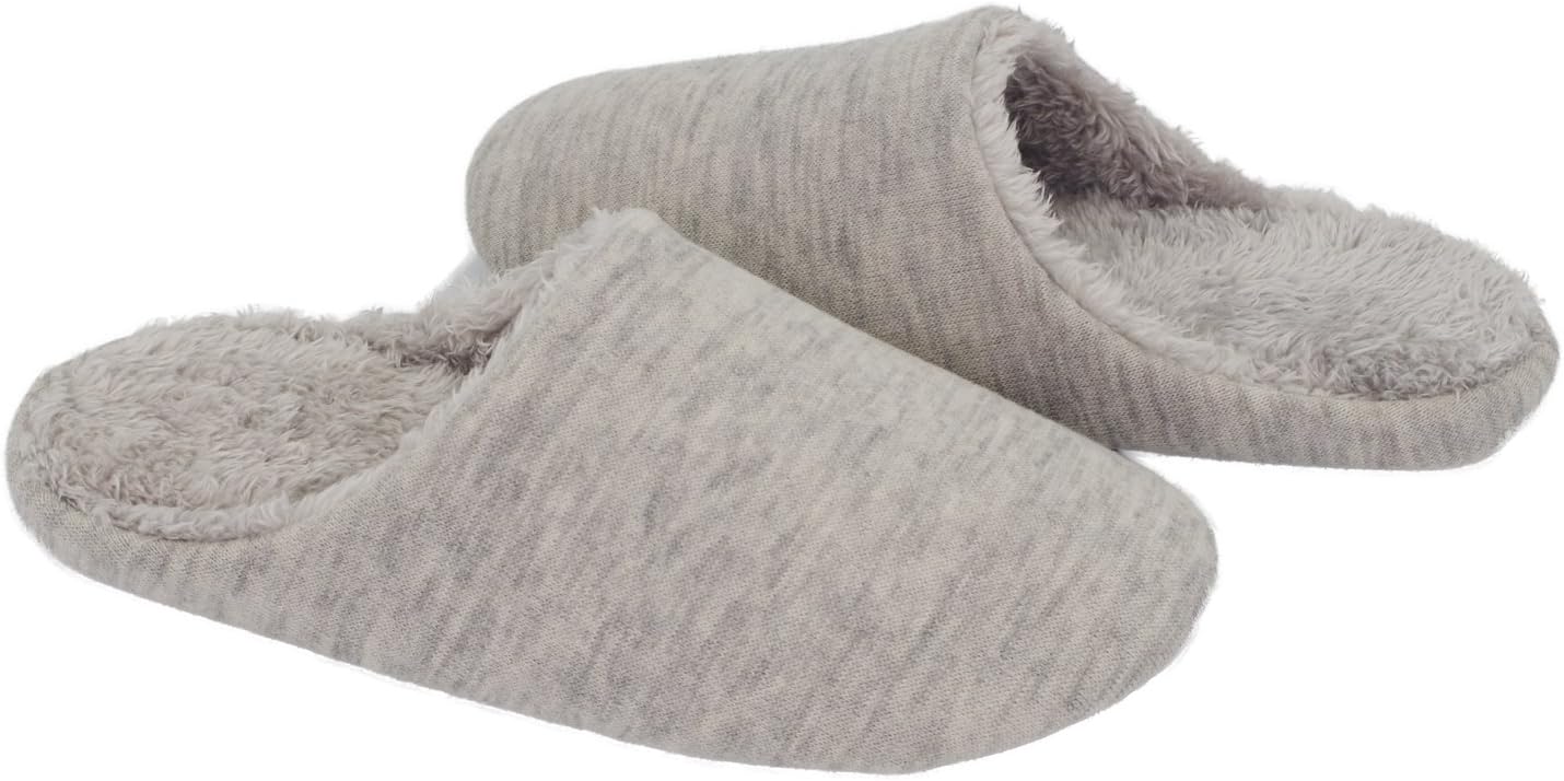 Moodeng Casual House Slippers Men and Women Memory Foam Warm Non-Slip Slide Shoes Lightweight Ladies Home Sandals