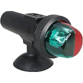 Pactrade Marine Boat LED Portable Bi-Color Port/Starboard inflatables Navigation Light Battery Operated Suction Mount