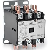 Upgraded 3 Pole 40 Amp Contactor 240V Coil C340C Contactor | Compatible with Packard GE Fasco Gemline, C340C 3 Pole 40 Amp 208/240 Volt Contactor Replace TMX340C2 3m40c 453AD3BBB GDP4032