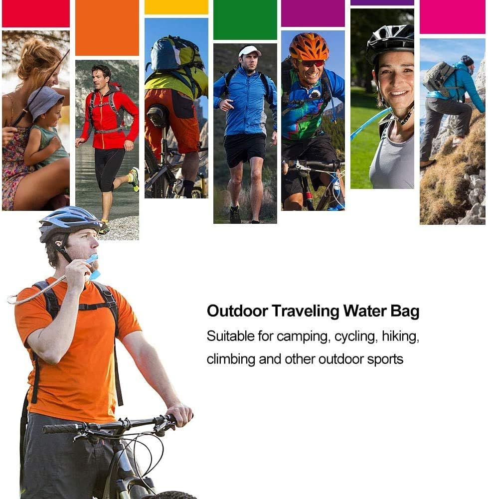 Hydration Bladder, 2 Liter Water Bladder Leakproof Water Reservoir Hydration Pack Replacement with Auto Shut-Off Valve for Running Hiking Riding Camping Cycling Fit Most Hydration Pack (Sky Blue) : Sports & Outdoors