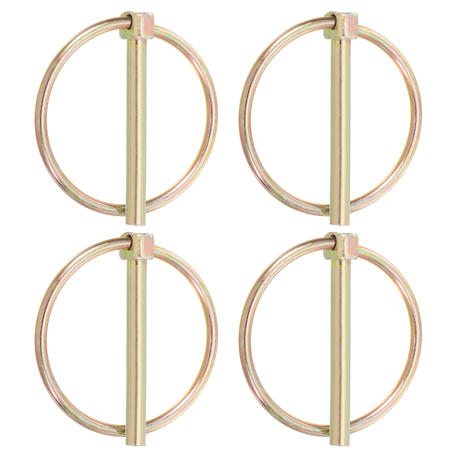 PATIKIL 3/16 x 1.77" Linch Pin, 4 Pcs Lynch Pin Assortment Kit Shaft Lock Pin Clips Hardware Pins with Ring for Farm Tractor Trailer Carriages (5x45mm)