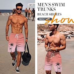 Men's Swim Trunks Hawaiian Bathing Mesh Lining Suit
