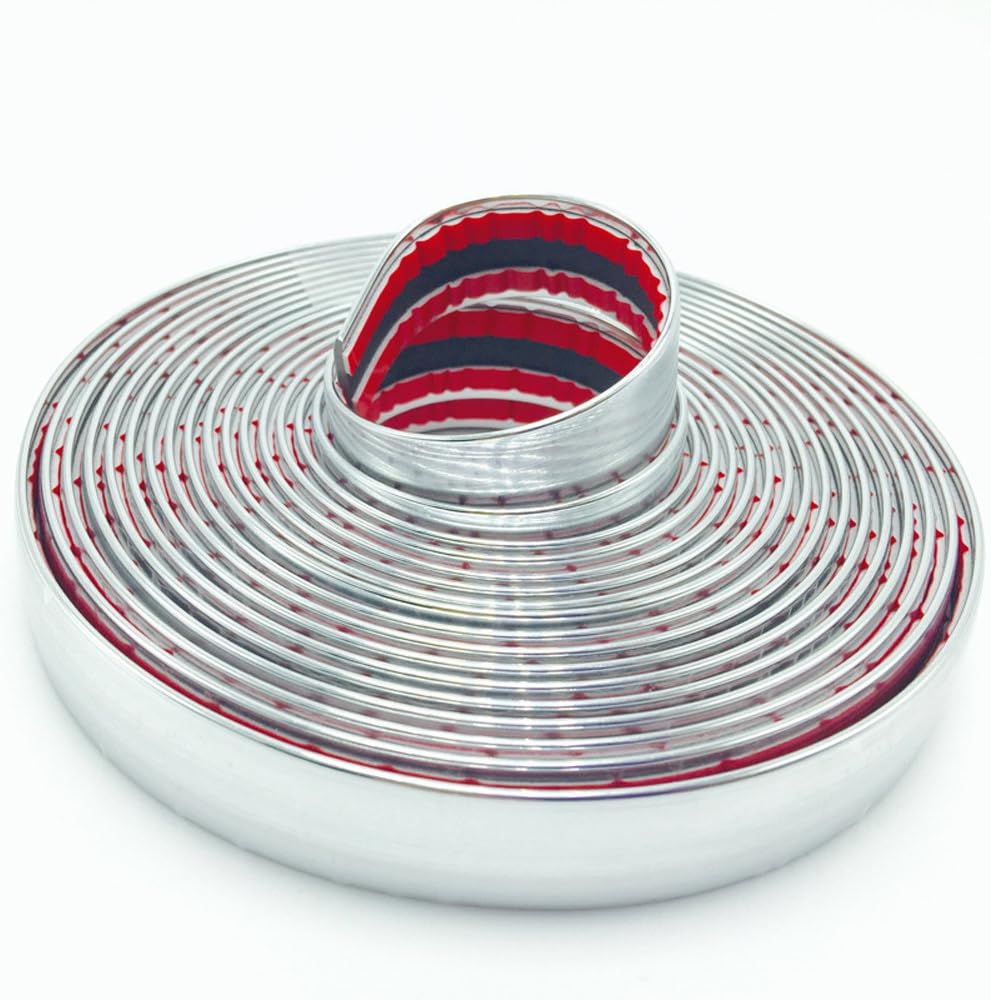 GZRIVERRUN New 16ft Universal Car Side Trim Molding Interior Chrome Silver Strip Styling Decoration 25MM x 5M