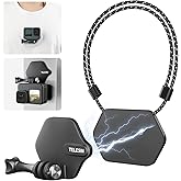 TELESIN Magnetic Snap Mount Neck Strap Necklace Lanyard, 360° Chest Body Strap Accessories Vehicle Boat Tube Attachment for G