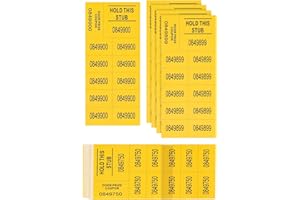 250 Sheet 10 Number Chinese Auction Ticket Sheets Yellow Serial Numbering Penny Auctions Raffle Ticket Silent Auctions Fundra
