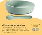 Vital Baby Silicone Suction Feeding Bowl & Spoon Green - Strong Suction view 2