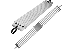 IDEALHOUSE Aluminum Telescoping Work Plank, 4-7FT Extension Scaffold Plank, 440lb Capacity with Skid-Proof Platform, Adjustab