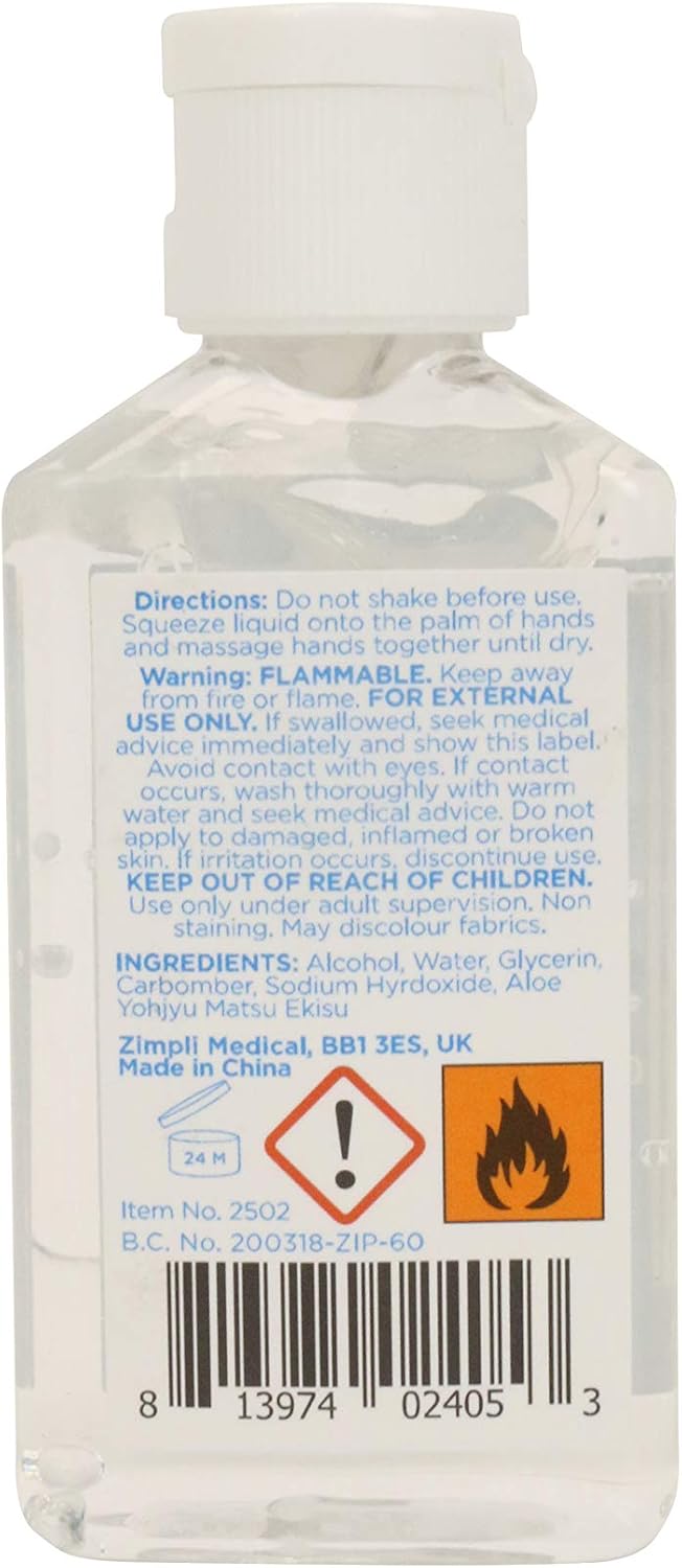 Handsafe, 4 x 60ml Hand Sanitiser Liquid Multipack, Kills 99.9%+ of Bacteria & Viruses, 70% Alcohol Based, Medical Grade - Image 5