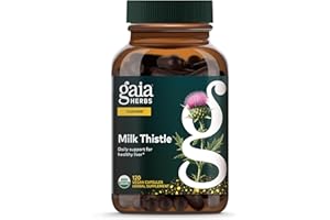 Gaia Herbs Milk Thistle - Liver Supplement & Cleanse Support for Helping to Maintain Healthy Liver Function* - 120 Vegan Capsules (40 Servings)