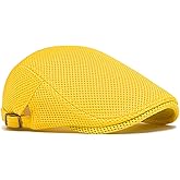 Towintec Breathable Mesh Newsboy Hats for Men-Summer Beret Ivy Caps for Golf Hiking Running Outdoor Activities Casual Style