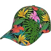 ROSIHODE Hawaii Tropical Flower Baseball Cap Workout Hats with Adjustable Strap for Men & Women Dad Hat Snapback Hat