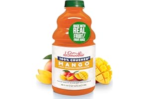 Dr. Smoothie 100% Crushed Mango – No Added Sugar, Made with Real Fruits/Fruit Juice – Vegan, No Artificial Colors or Flavors – Sweet Mango with a Hint of Pineapple & Banana – 46 oz Bottle