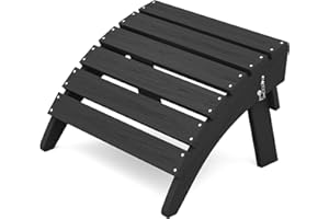 KINGYES Folding Adirondack Ottoman for Adirondack Chair, Black