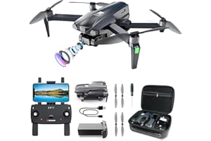 BEZGAR BD901 Drones with Camera for Adults 4K Long Range - Foldable Mini Drone with 4K Video, 3-Axis Gimbal, 3KM Transmission, 23 Mins Flight Time, Return To Home, Follow Me, Hobby RC Quadcopters