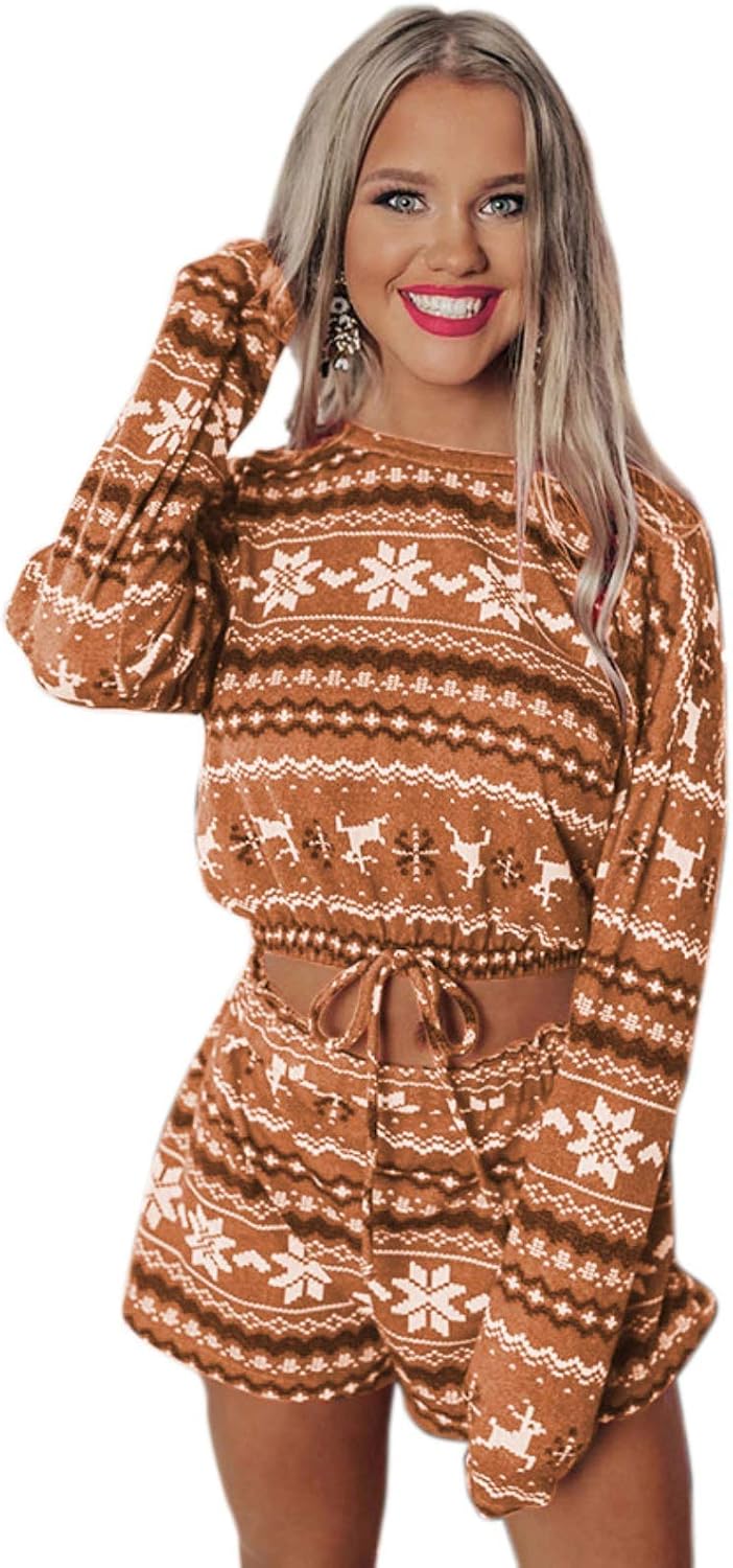 long sleeve shorts pj set