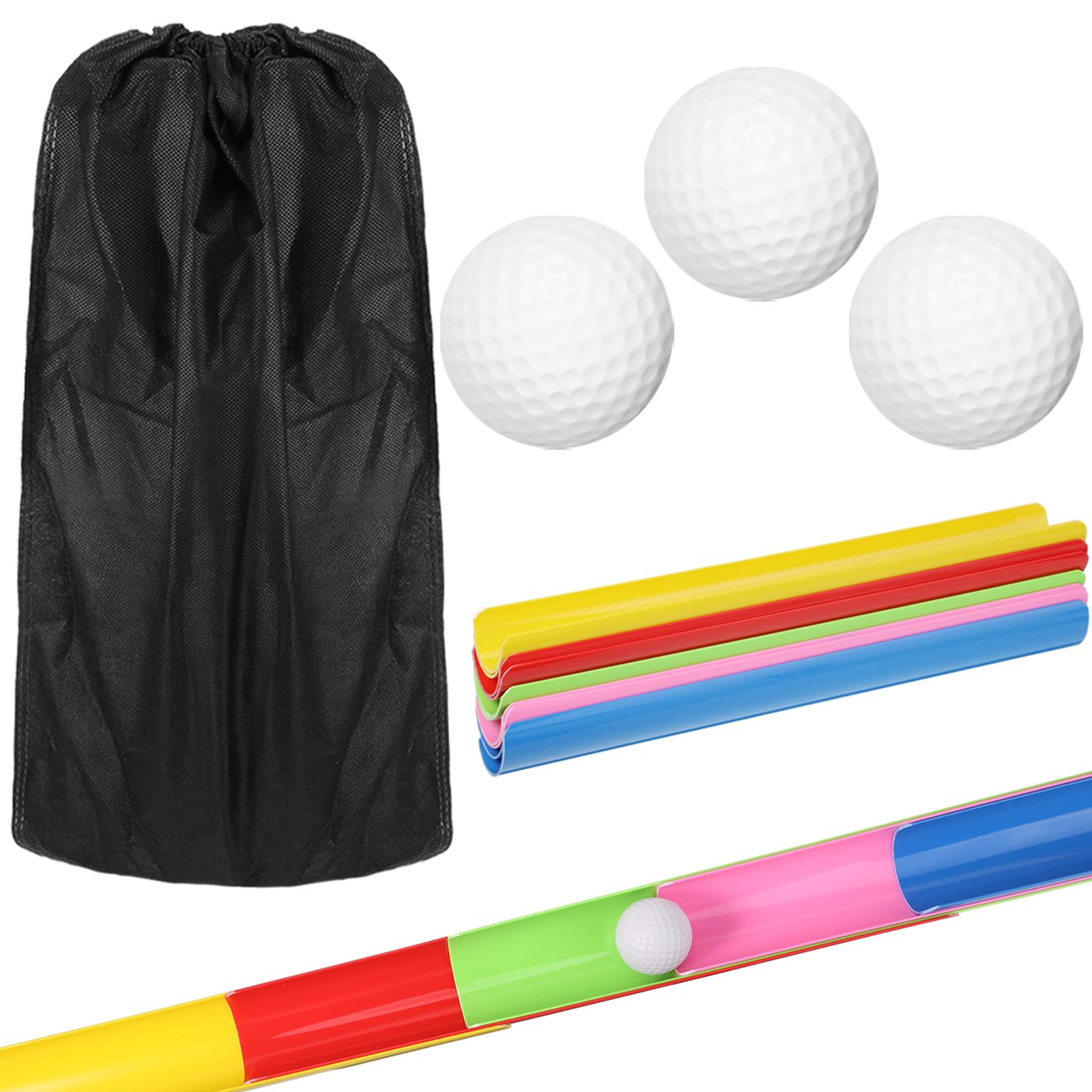 Photo 1 of Sratte 2 Sets Team Building Activities Games Teamwork Group Learning Exercise Activities with Half Pipes Golf Balls Storage Bags Teamwork Kit for Adults Teens Field Day Game School Gym Outdoor Sports
