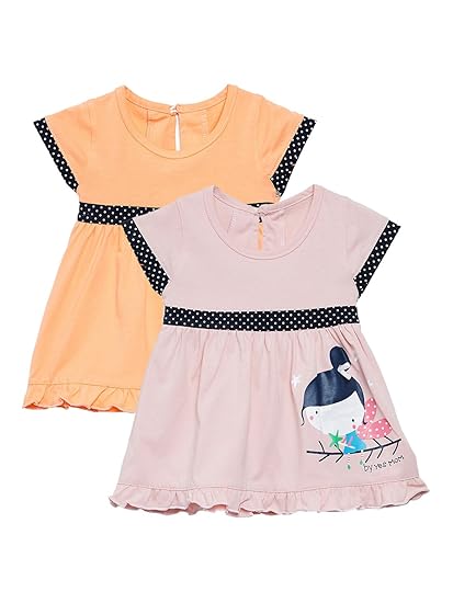 orange frock for baby girl