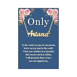 SANNYRA Ariana Name Necklace Personalized 18K Real