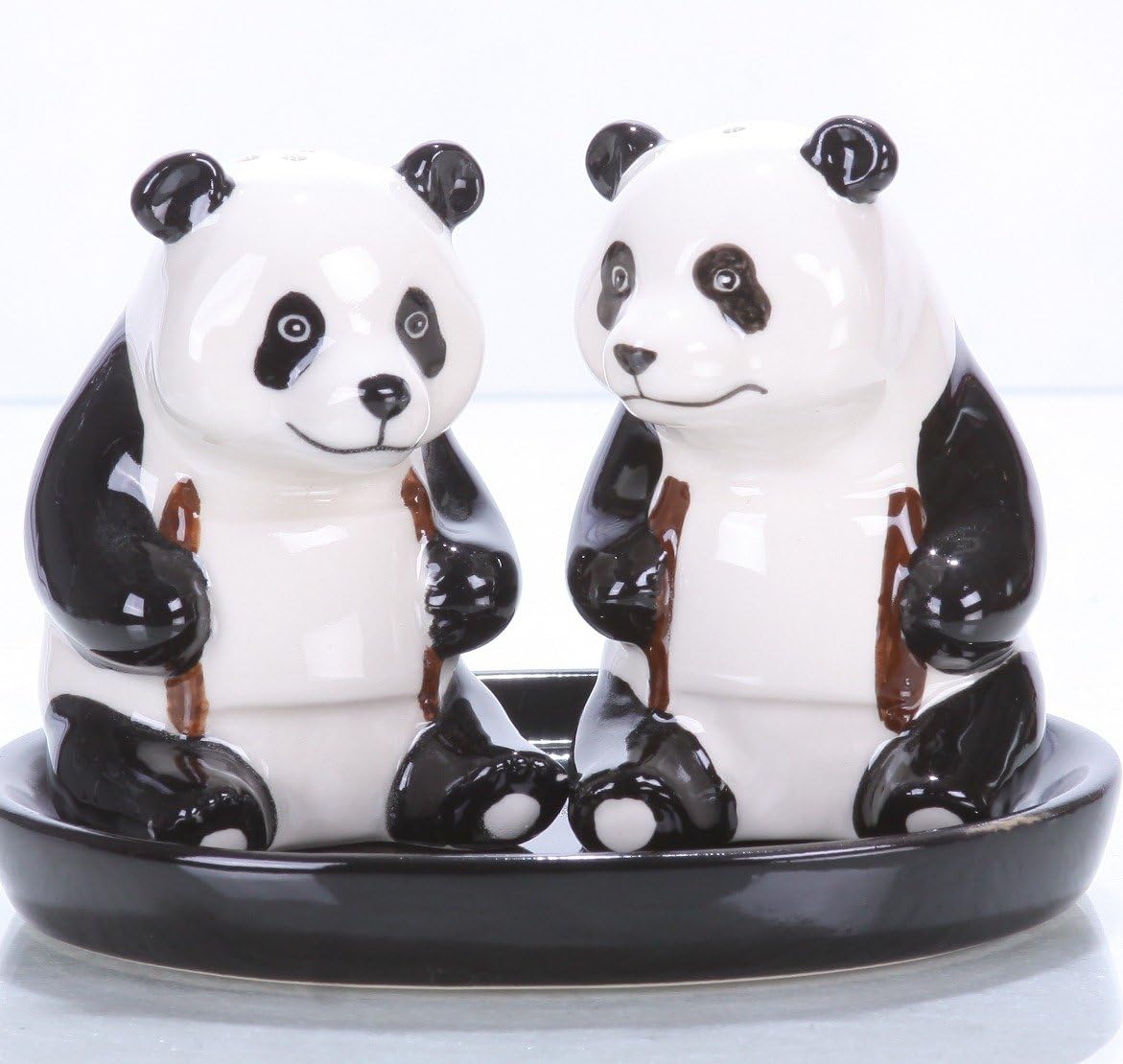 Salt and Pepper Shakers Set PANDAS natural