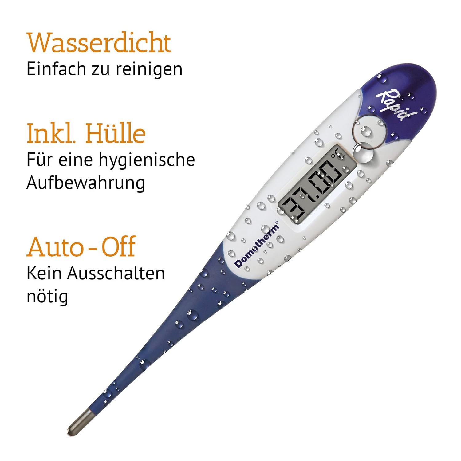 Domotherm Rapid digitales Fieberthermometer mit 2 Nachkommastellen