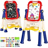 Easel for Kids Toy,Double-Sided Magnetic Kids Art Easel for 3+ Year Old Boy Gift,Toddler Toys for 3+ Year Old Boy Dry Erase B