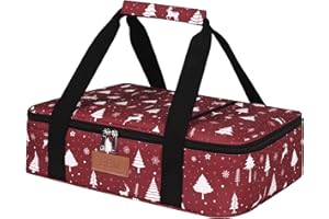 BBV Insulated Casserole Carrier for Hot or Cold Food, Food Warmer Bag Fits 9"x13" Baking Dish, Durable Nylon Leak Proof Food 
