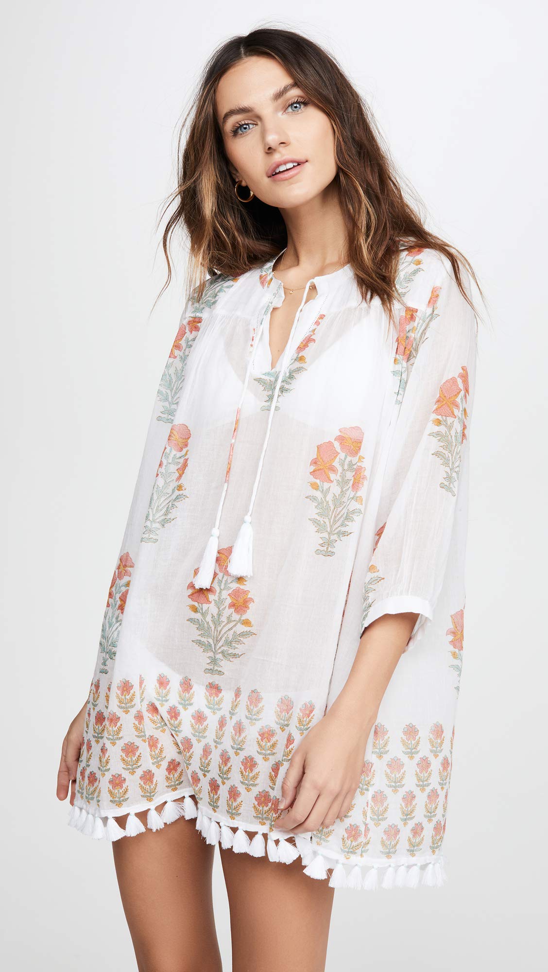 Roller Rabbit Women's Borem Border Floral Serafina Tunic | Beachwear ...